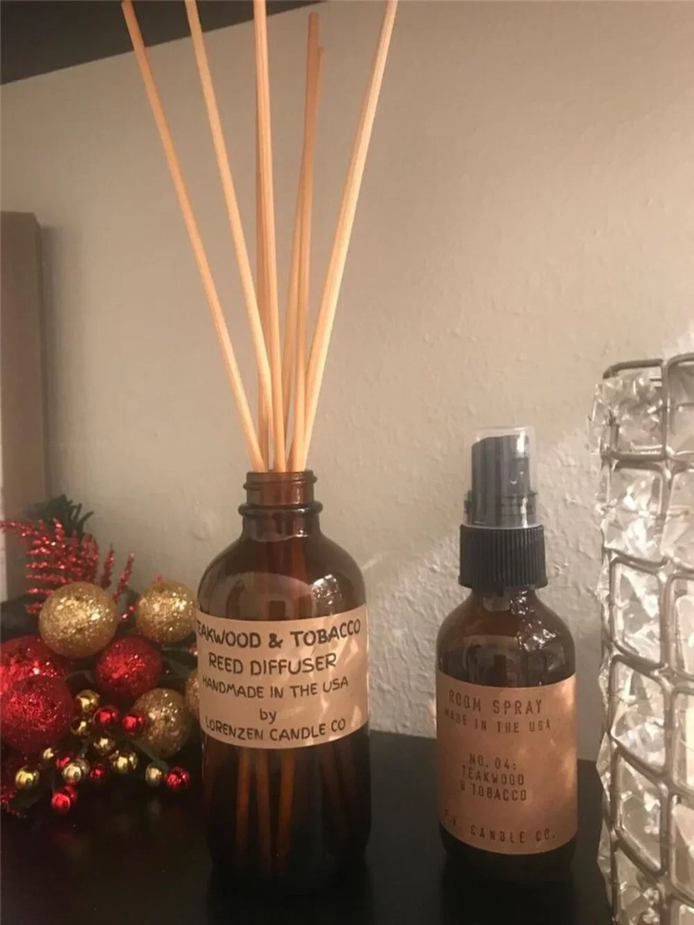 Teakwood & Tobacco Reed Diffuser Set | Handmade in the USA by American Workers